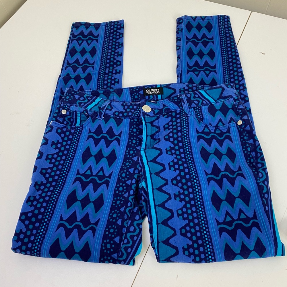 Nice Condition Colorful Celebrity Pink * Jeans  Sz 7 Hippie Design